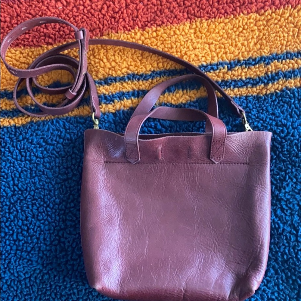 Madewell small transport leather crossbody bag